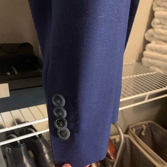 James Campbell Mens Blue Two Button Notch Lapel Wool Blazer Size 44R - Picture 3 of 6